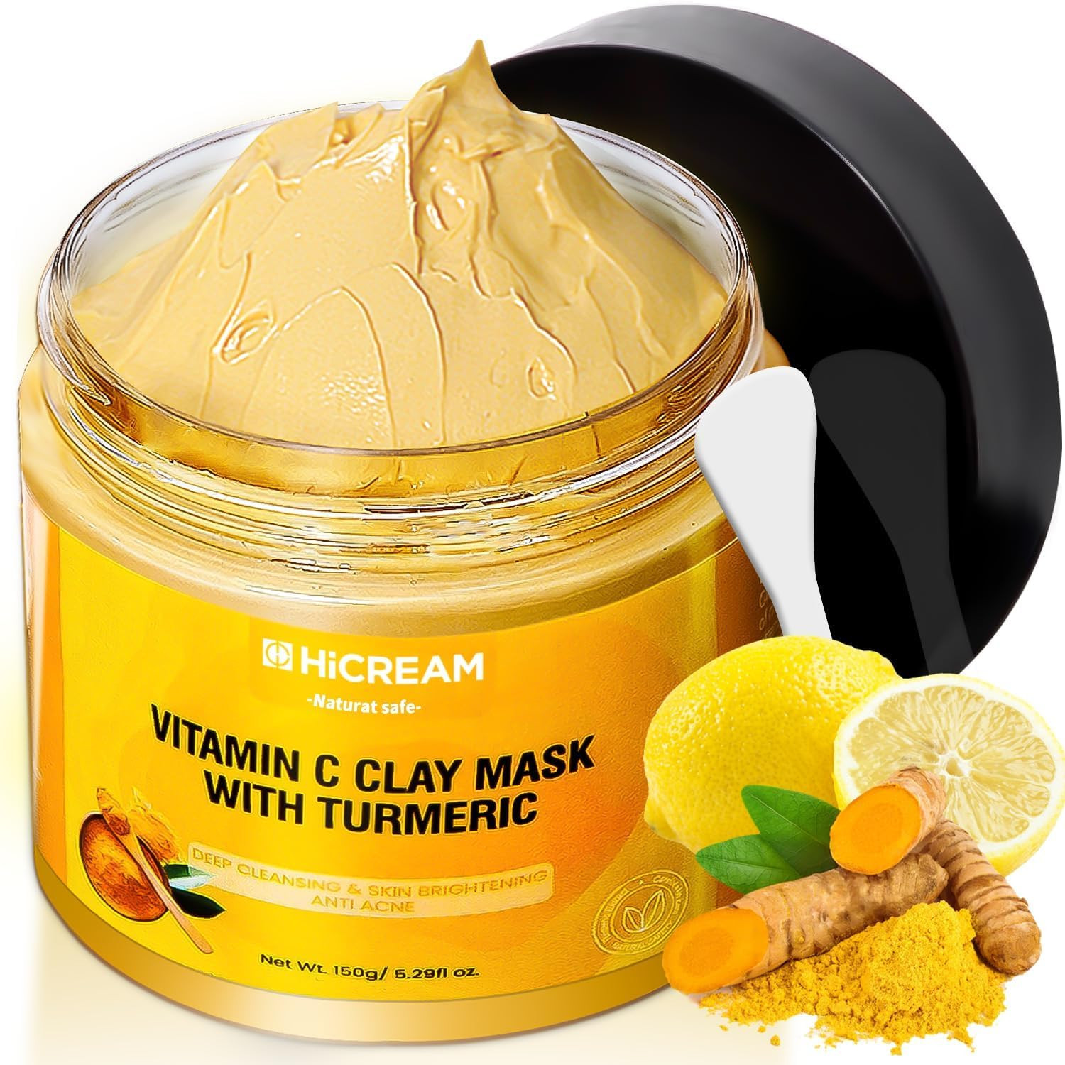 Turmeric Vitamin C Clay Mask with Kaolin Clay and Turmeric for Dark Spots, Dull Skin, Skincare Fa... | Amazon (US)