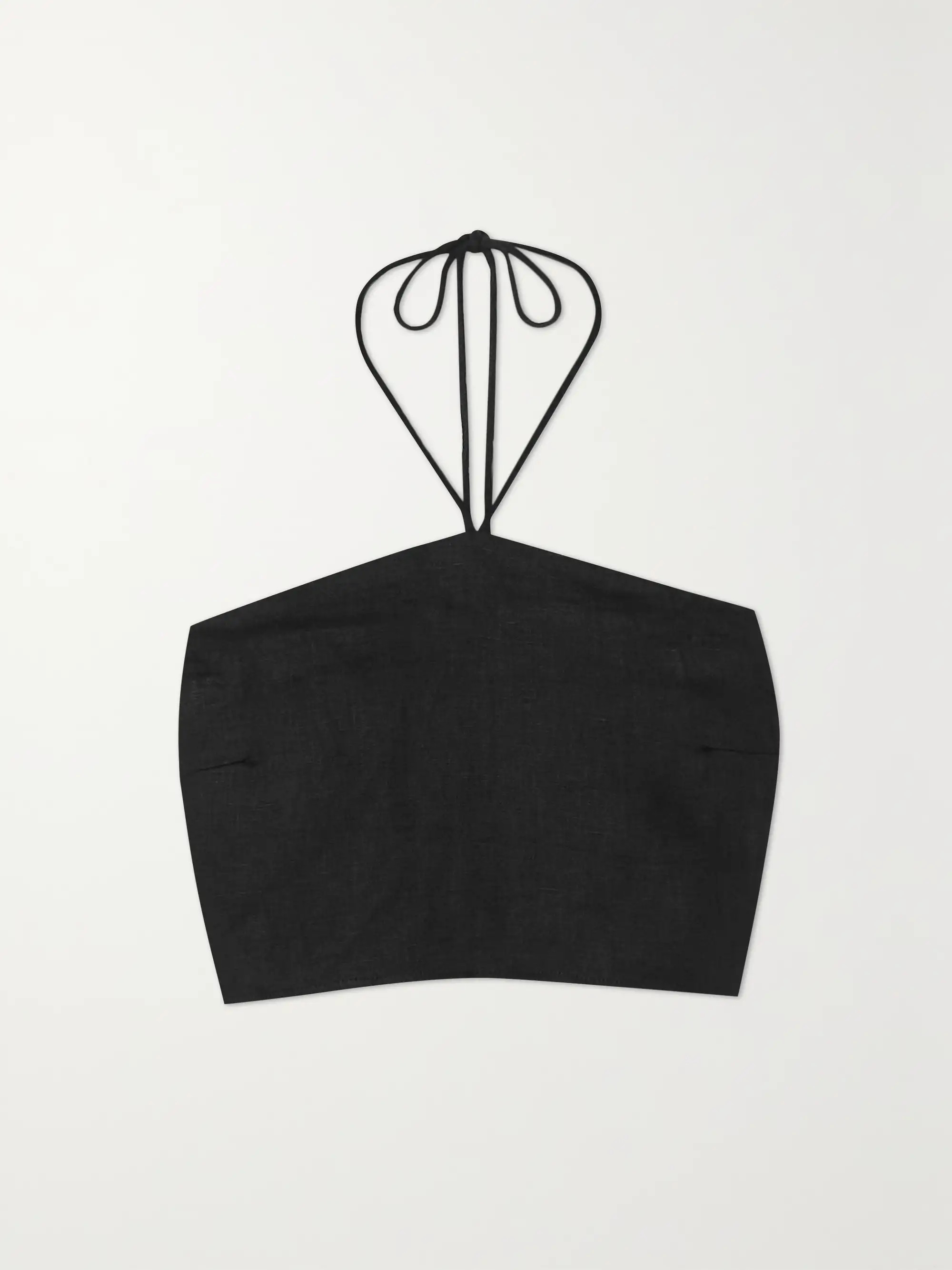 Calipo cropped shirred linen halterneck top | NET-A-PORTER (UK & EU)