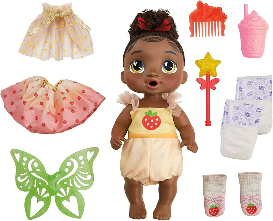 Baby Alive Fairy Fashions Berry Boo Doll with Clothes Accessories, Black Hair, 11 Inches, Toys fo... | Amazon (US)