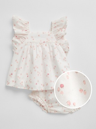 Baby Ruffle Print Two-Piece Outfit Set | Gap Factory