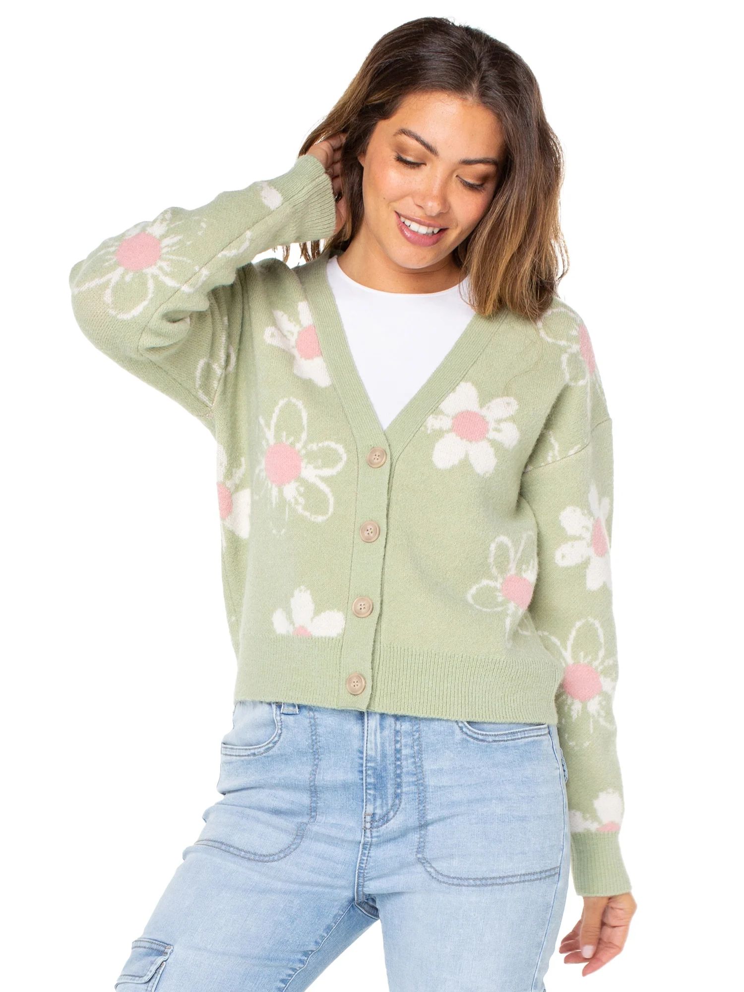 Celebrity Pink Juniors Cardigan Sweater | Walmart (US)