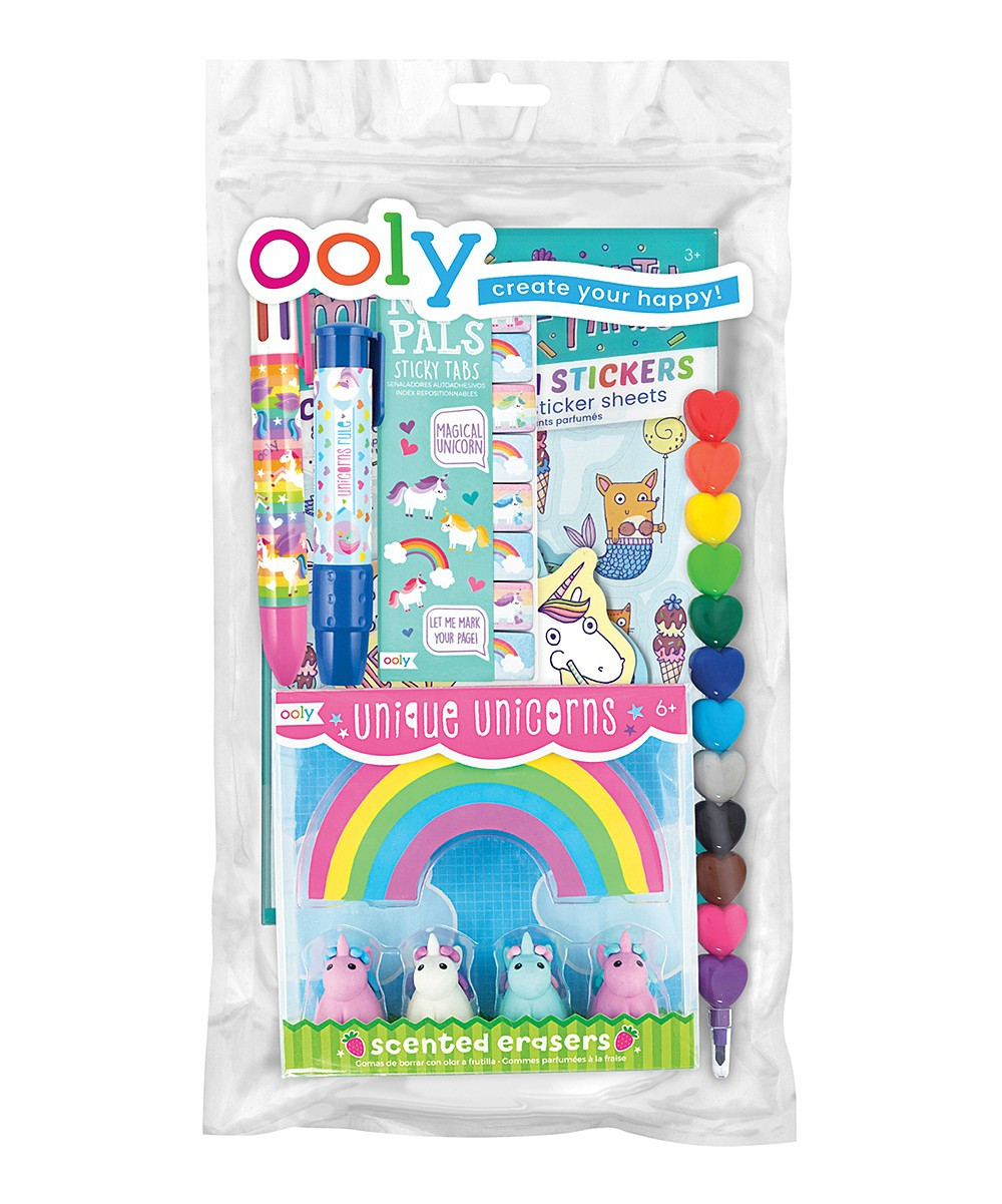 ooly Craft Kits - Eight-Piece Oh My! Unicorns & Mermaids Stationary Happy Pack | Zulily