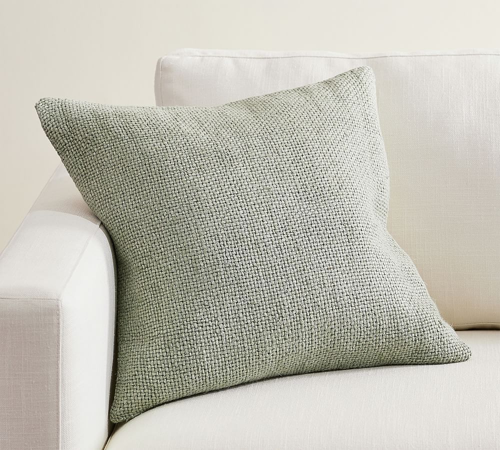Faye Linen Textured Pillow | Pottery Barn (US)