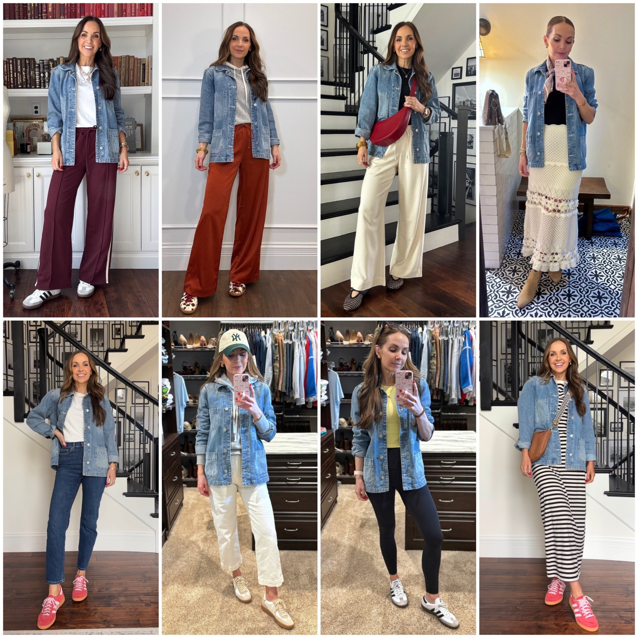 How I’m wearing my quince denim chore jacket. Size up - I’m in a size small