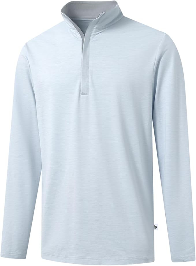 M MAELREG Quarter Zip Pullover Men Dry Fit Brushed Performance Long Sleeve Mock Neck Sports Golf ... | Amazon (US)