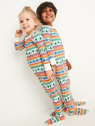 Unisex Matching Family Snug-Fit Footed Pajama One-Piece for Baby | Old Navy (US)