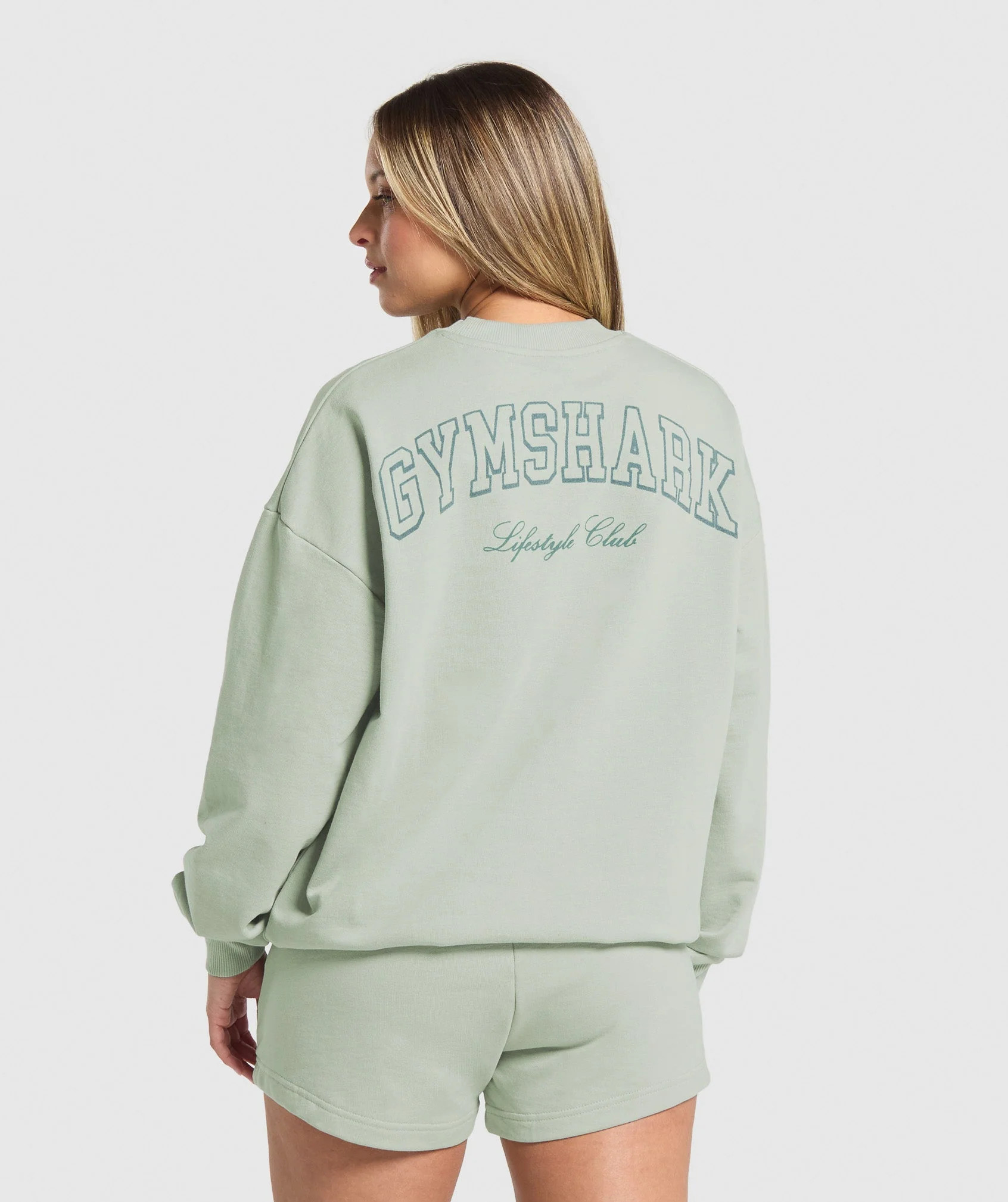 Gymshark Campus Classics Graphic Sweatshirt - Stone Grey | Gymshark US