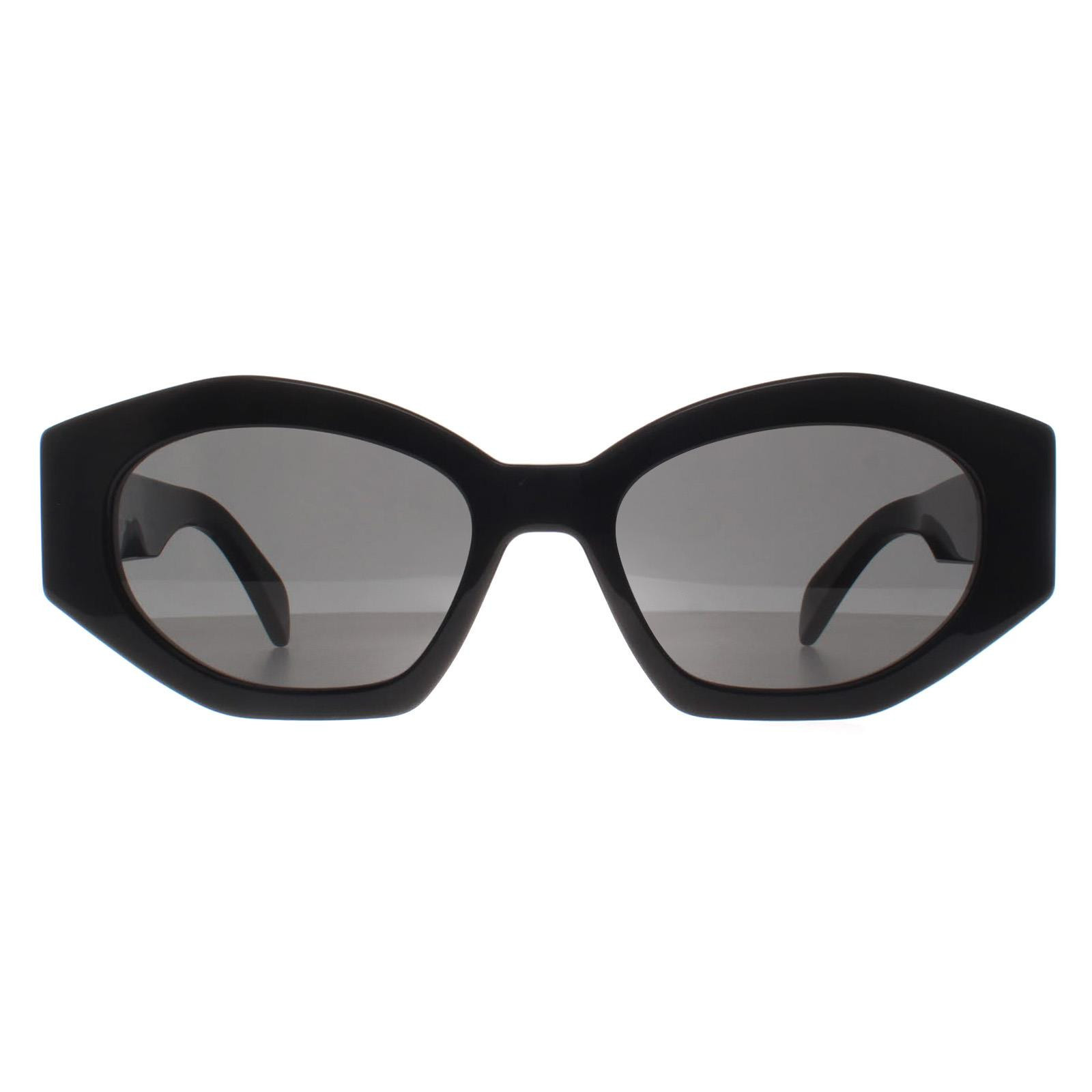 Celine Sunglasses Triomphe CL40238U 01A Shiny Black Smoke Grey | BrandAlley