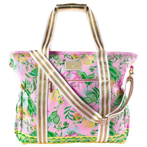 Lilly Pulitzer Pink Picnic and Beach Cooler, Insulated Cooler Bag with Adjustable Shoulder Strap ... | Amazon (US)