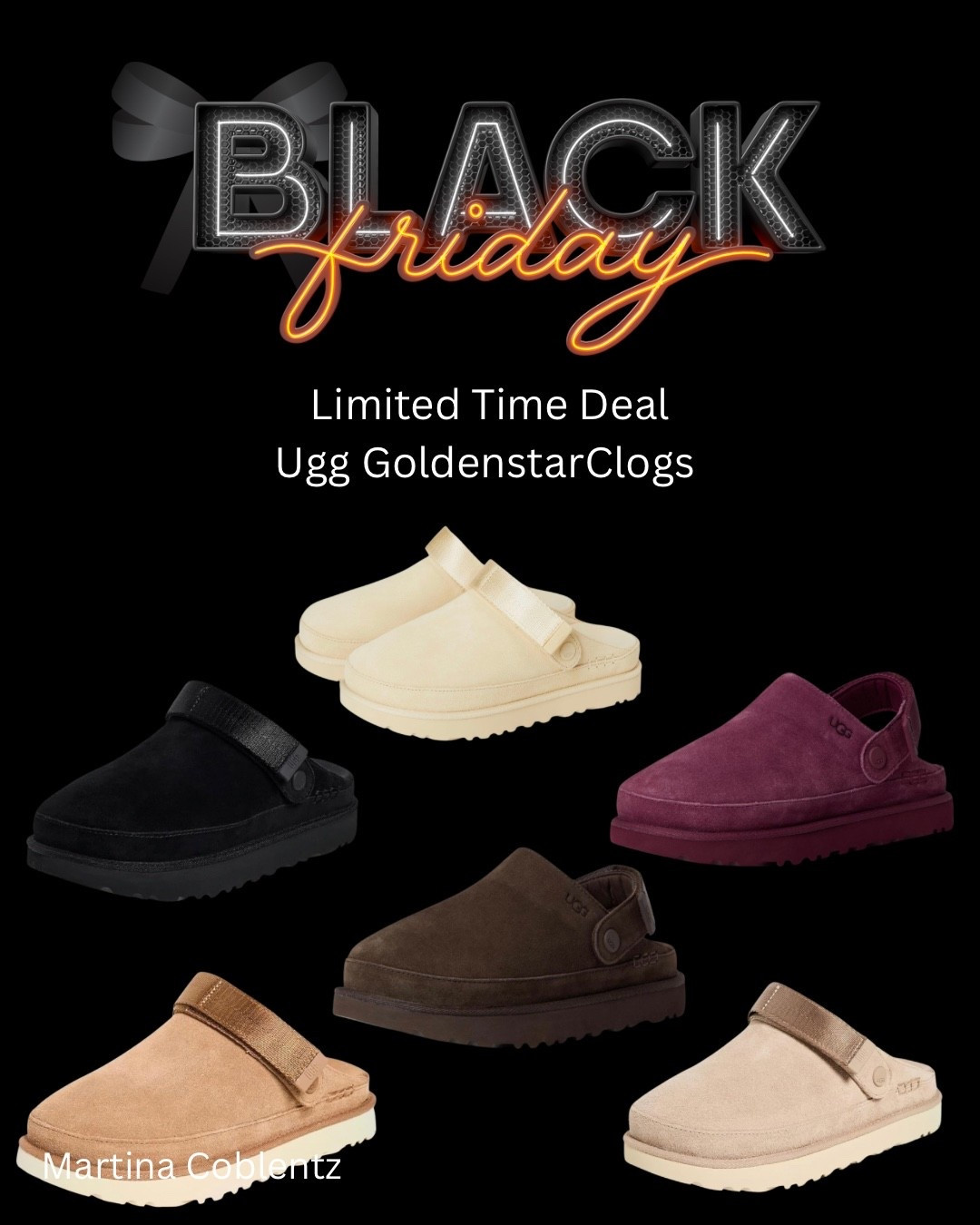 🚨Limited time deal Ugg Goldenstar clogs on sale



•Black Friday deals •for her •fall fashion •clogs •Uggs •Ugg goldenstar •gift guide •Christmas •Christmas gift 

#LTKCyberWeek #LTKHoliday #LTKGiftGuide