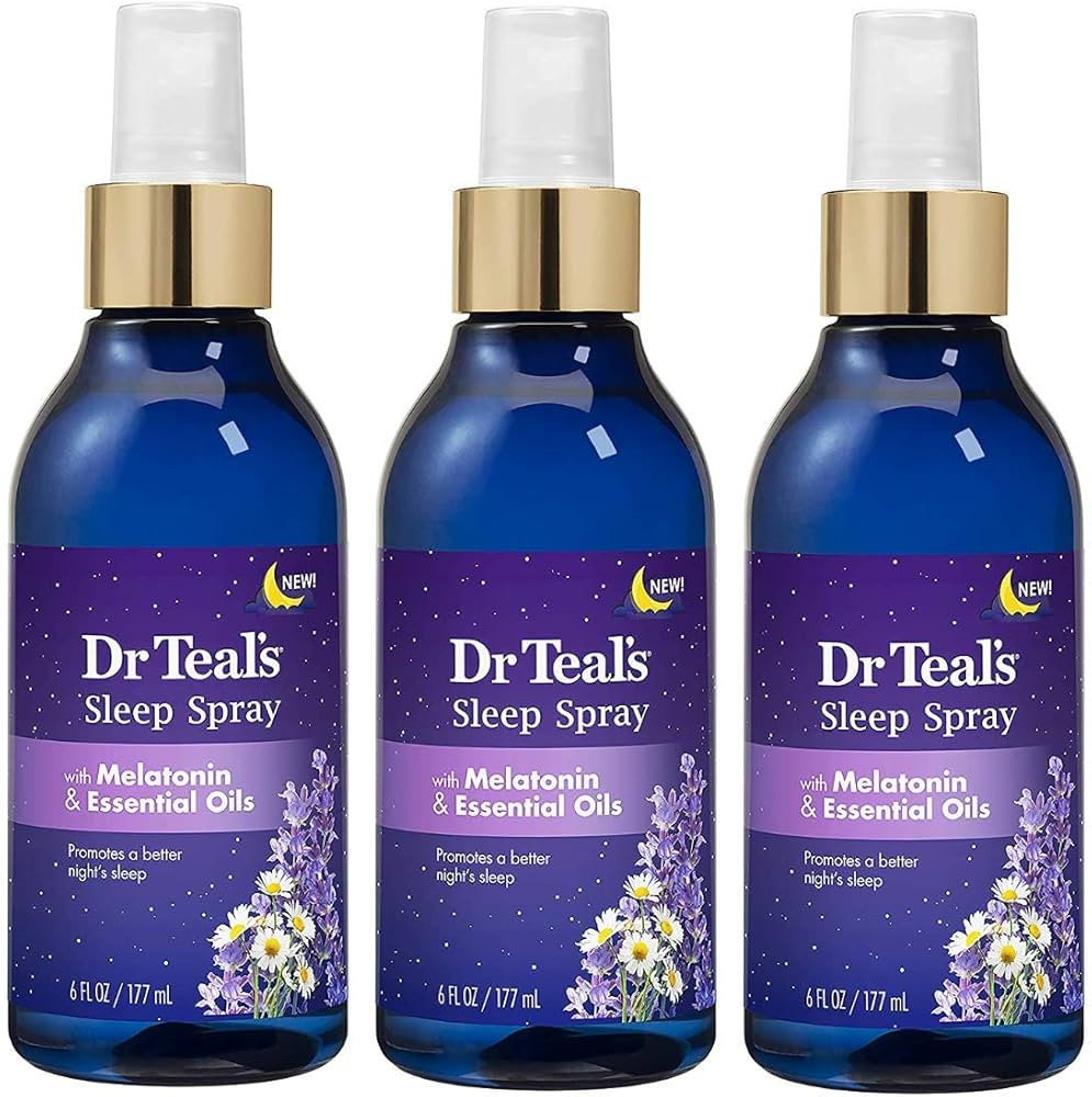Dr Teal's Calm Blend Spray with Melatonin, Lavender & Chamomile Essential Oils, 6 fl oz (Pack of ... | Amazon (US)