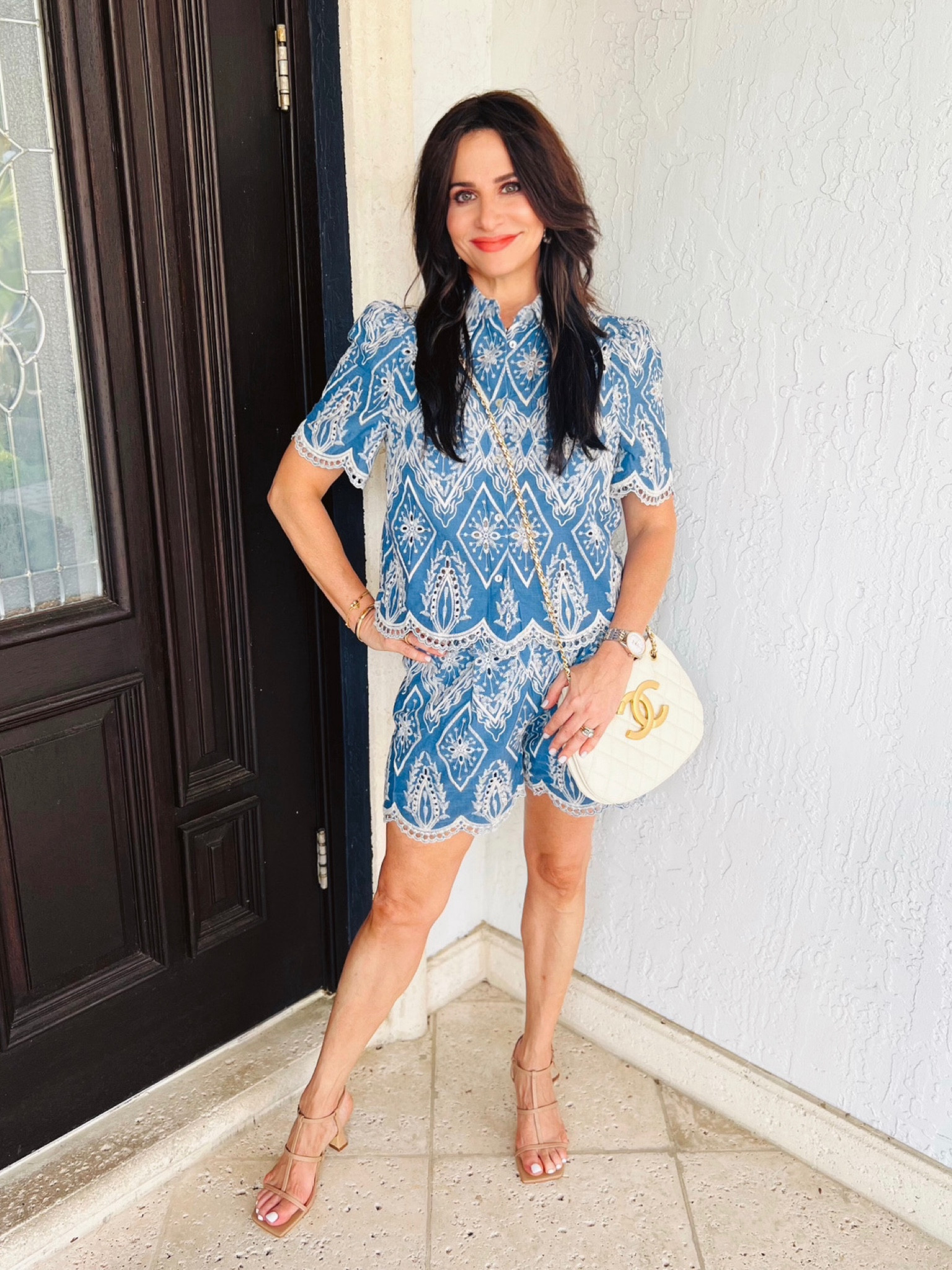 I love a good embroidery! Wearing. Sm top and sm bottom . Heels TTS 

#LTKOver40 #LTKFindsUnder100 #LTKStyleTip