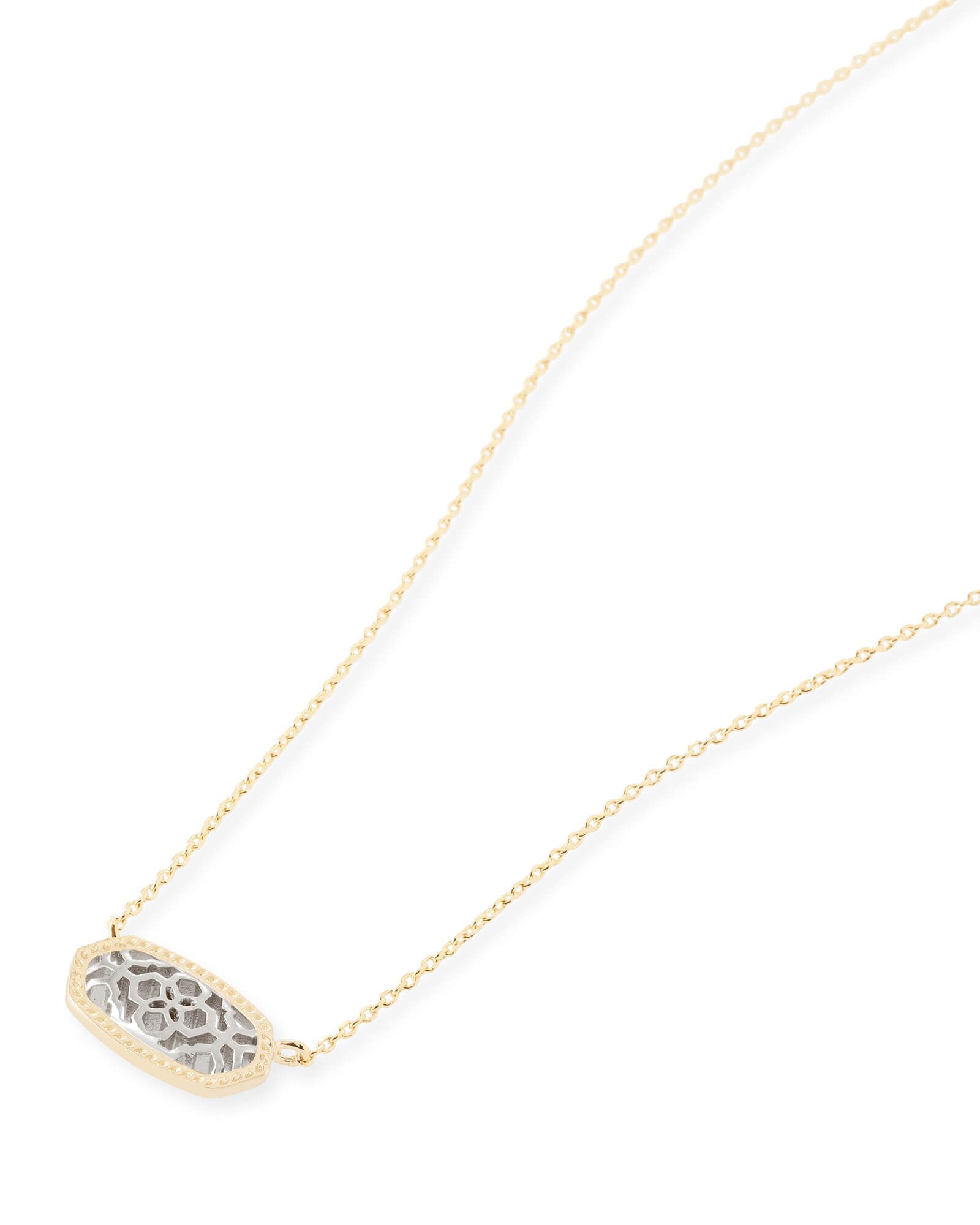 Elisa Gold Pendant Necklace in Silver Filigree | Kendra Scott