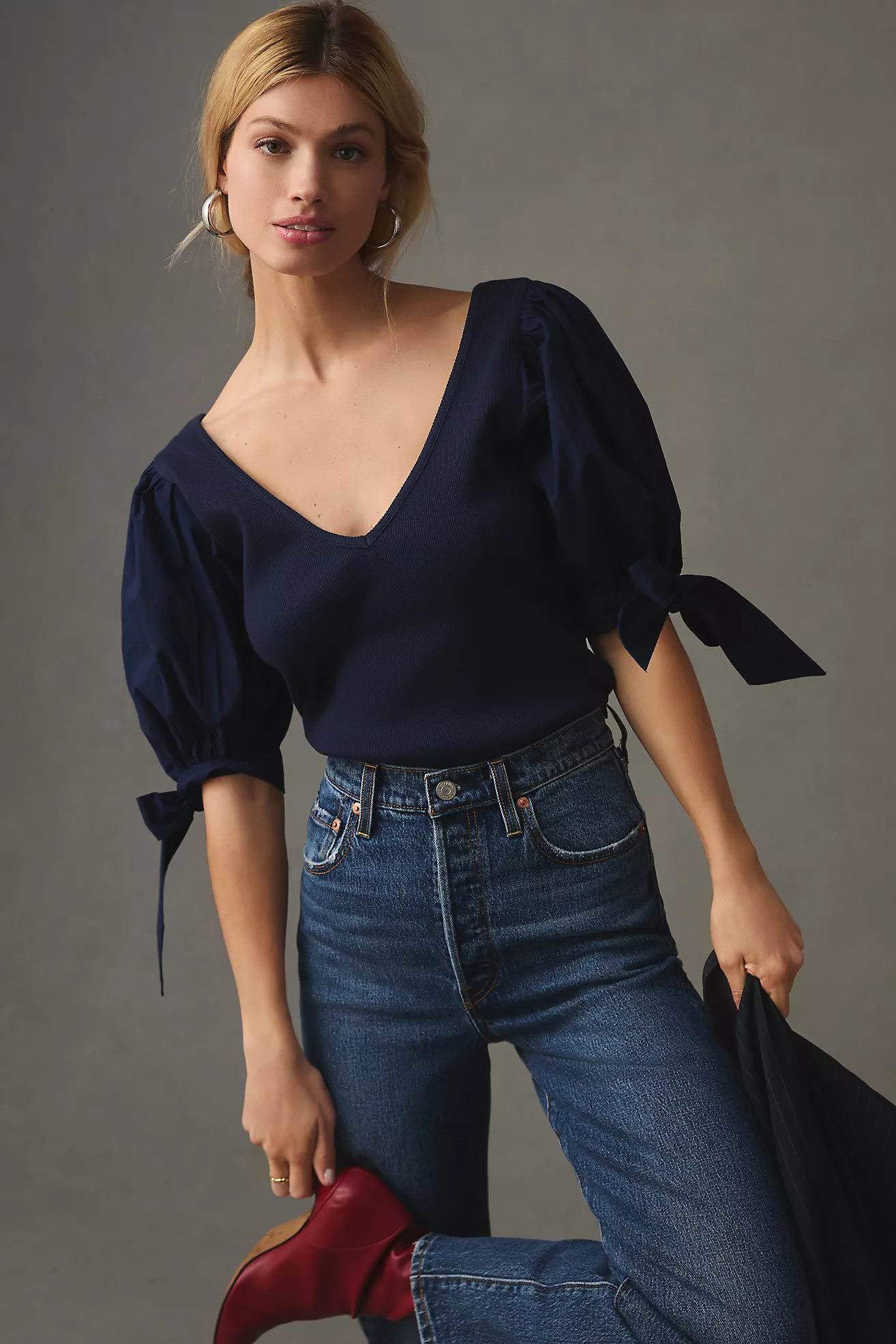 Maeve Puff-Sleeved Top | Anthropologie (US)