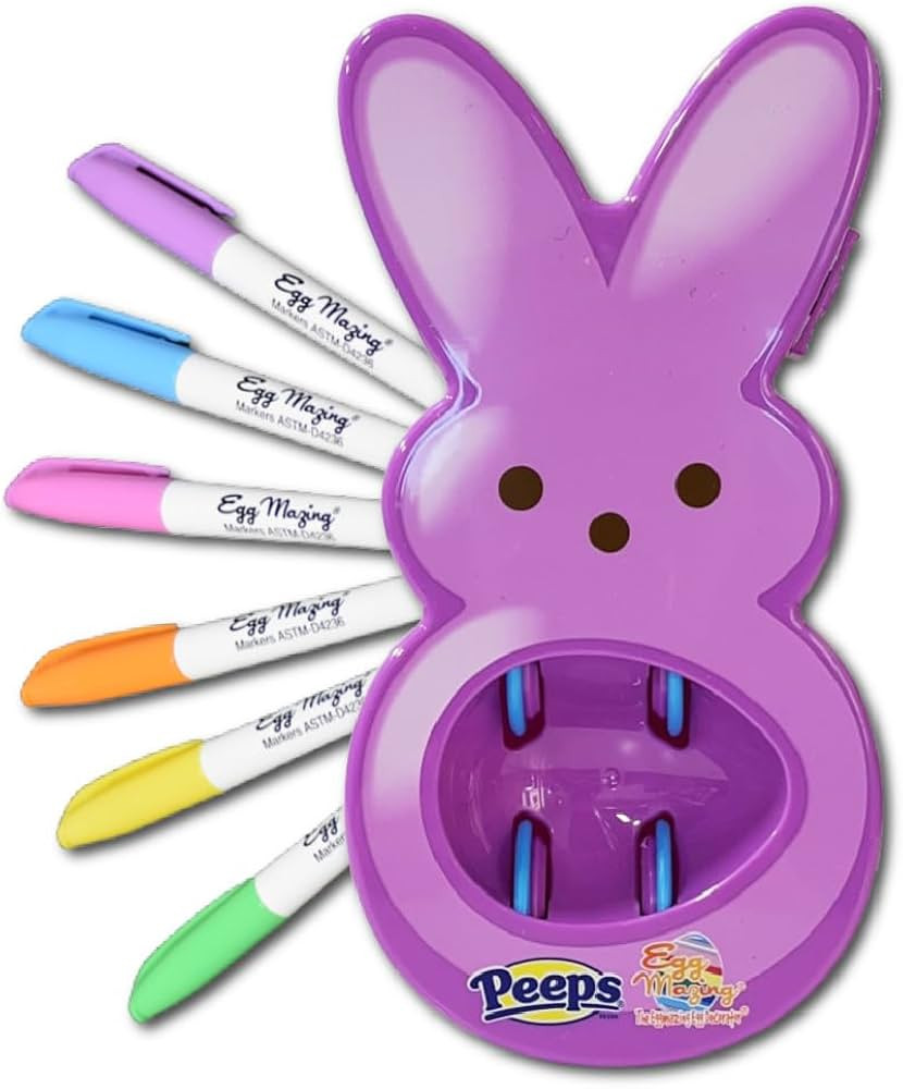 The Eggmazing Egg Decorator - Peeps Bunny - Arts and Craft Set Includes 6 Colorful Quick Drying, ... | Amazon (US)