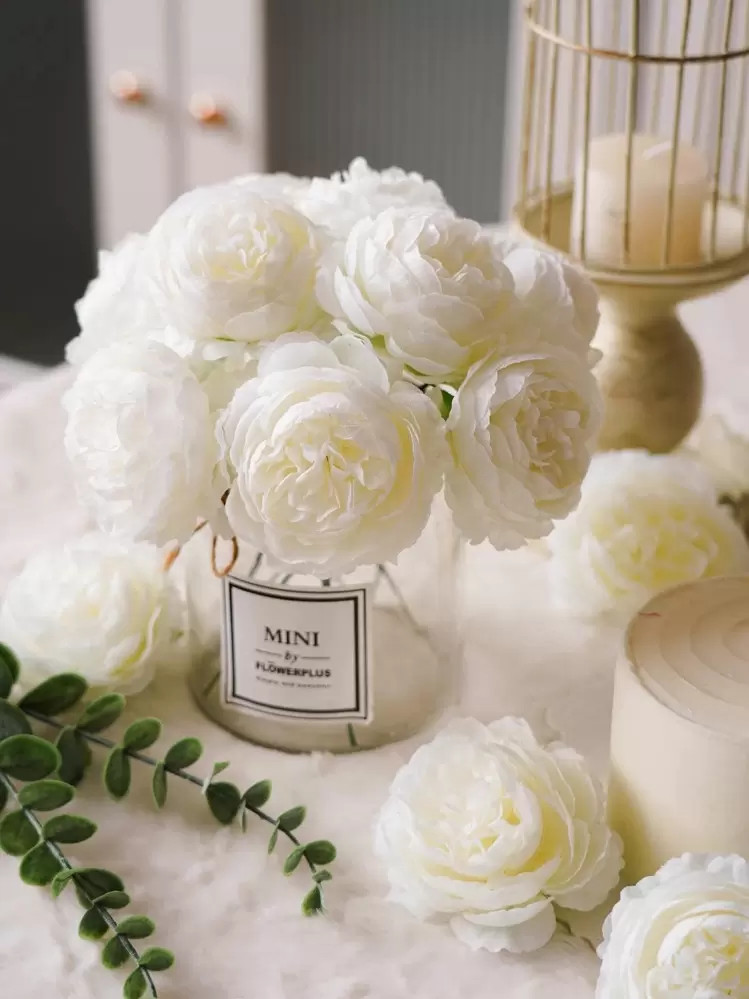 6/12/24pcs Artificial Peony Flowers Simulated Peony Flower Heads With Stems For Wedding Party Decoration, Cake Decoration And Home Living Room Table Centerpieces,Fake Plants,Fall Decor,Room,Desk,Garden Decor,Room Decoration Stuff, Valentine Day, Gift Gifts Birthday Graduation | SHEIN