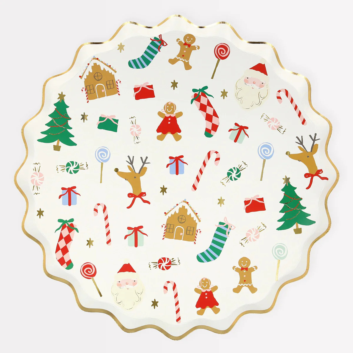 Jolly Christmas Dinner Plates (x 8) | Meri Meri