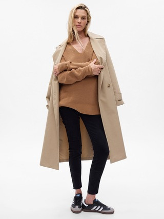 Maternity V-Neck Rib Sweater | Gap (US)