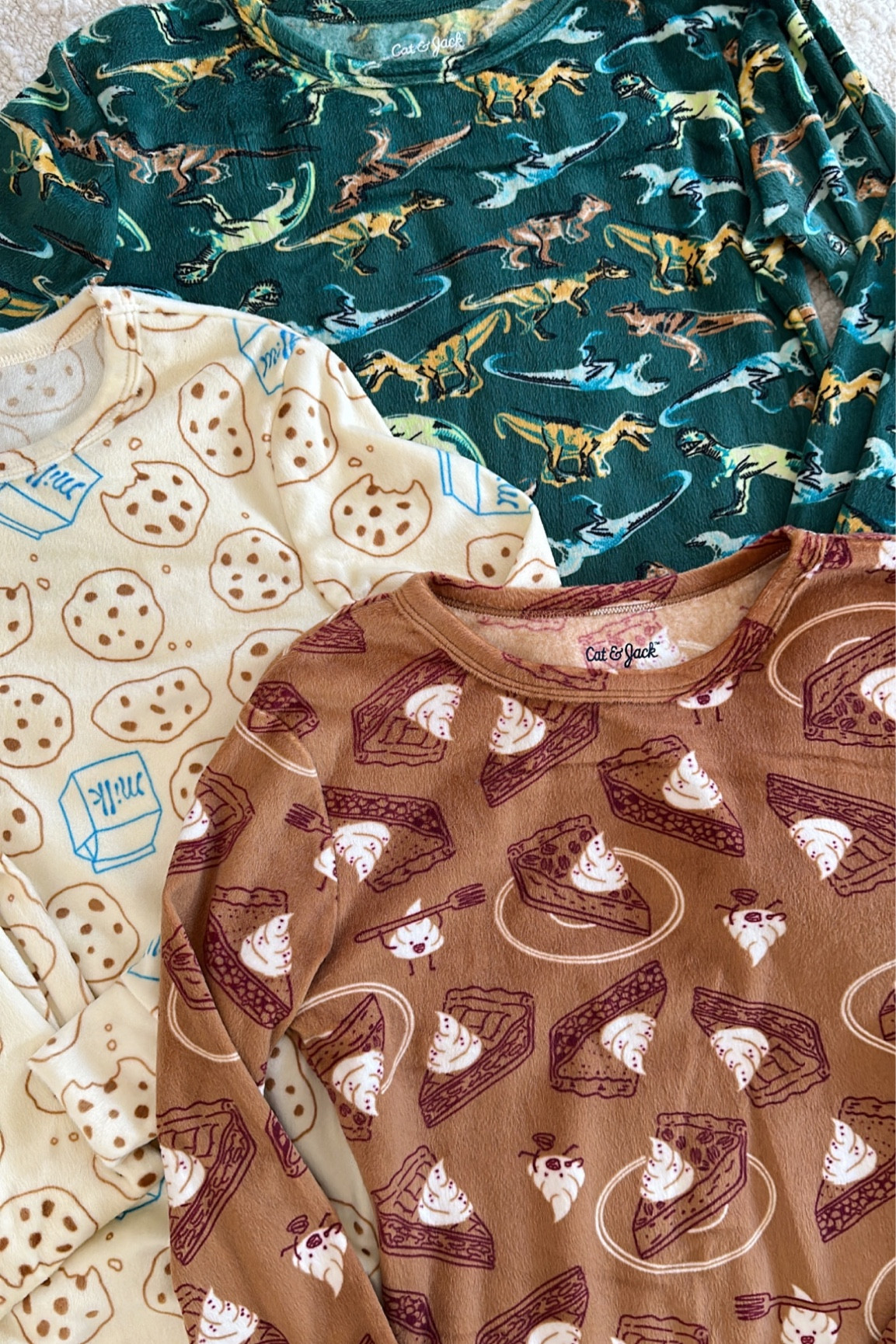 New cat and Jack pajamas from target that I picked up for Sawyer for this fall and winter. These are the softest pajamas that he requests to wear constantly! Love the milk and cookies, print, pumpkin, pie, print, and the dinosaurs were his pic as well! There’s so many cute prints this year!

#LTKGiftGuide #LTKkids #LTKSeasonal