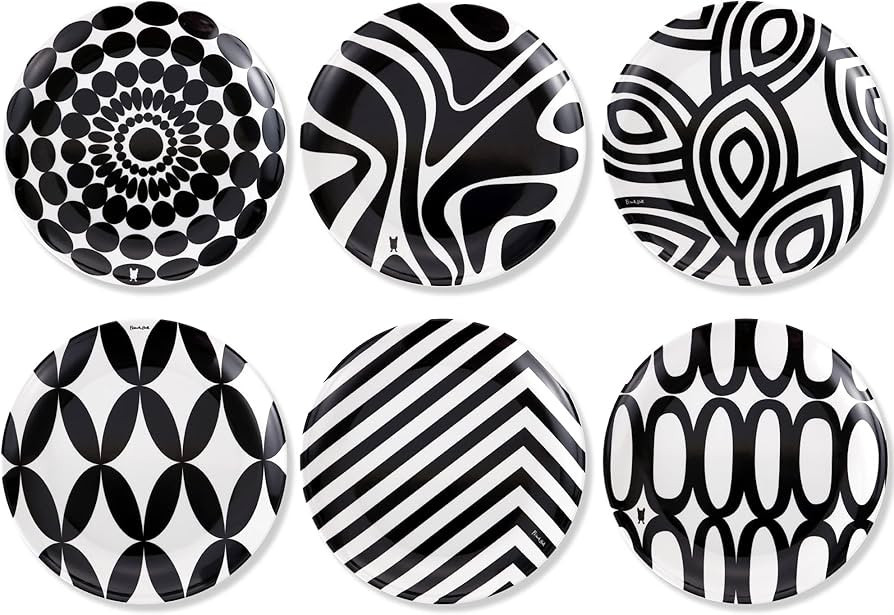 French Bull Melamine Assorted Plates-6 Piece Set -Melamine Dinnerware-Platter, Serving, Party, Pl... | Amazon (US)