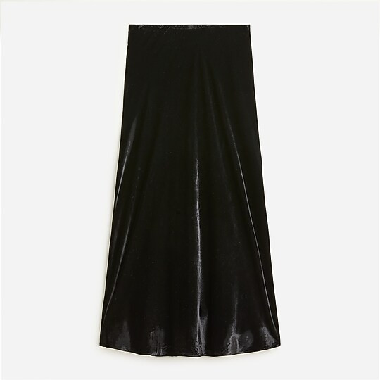 Gwyneth slip skirt in velvet | J. Crew US