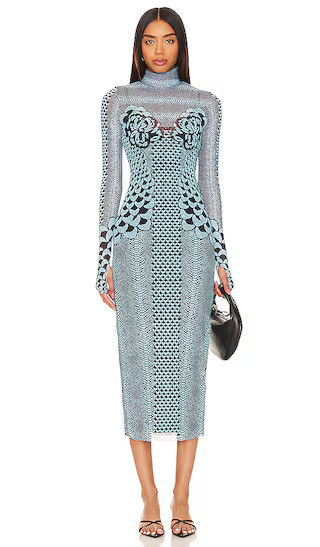 Shailene Dress in Aqua Petals | Revolve Clothing (Global)