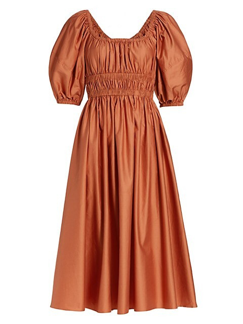 Landon Smocked Midi Dress | Saks Fifth Avenue