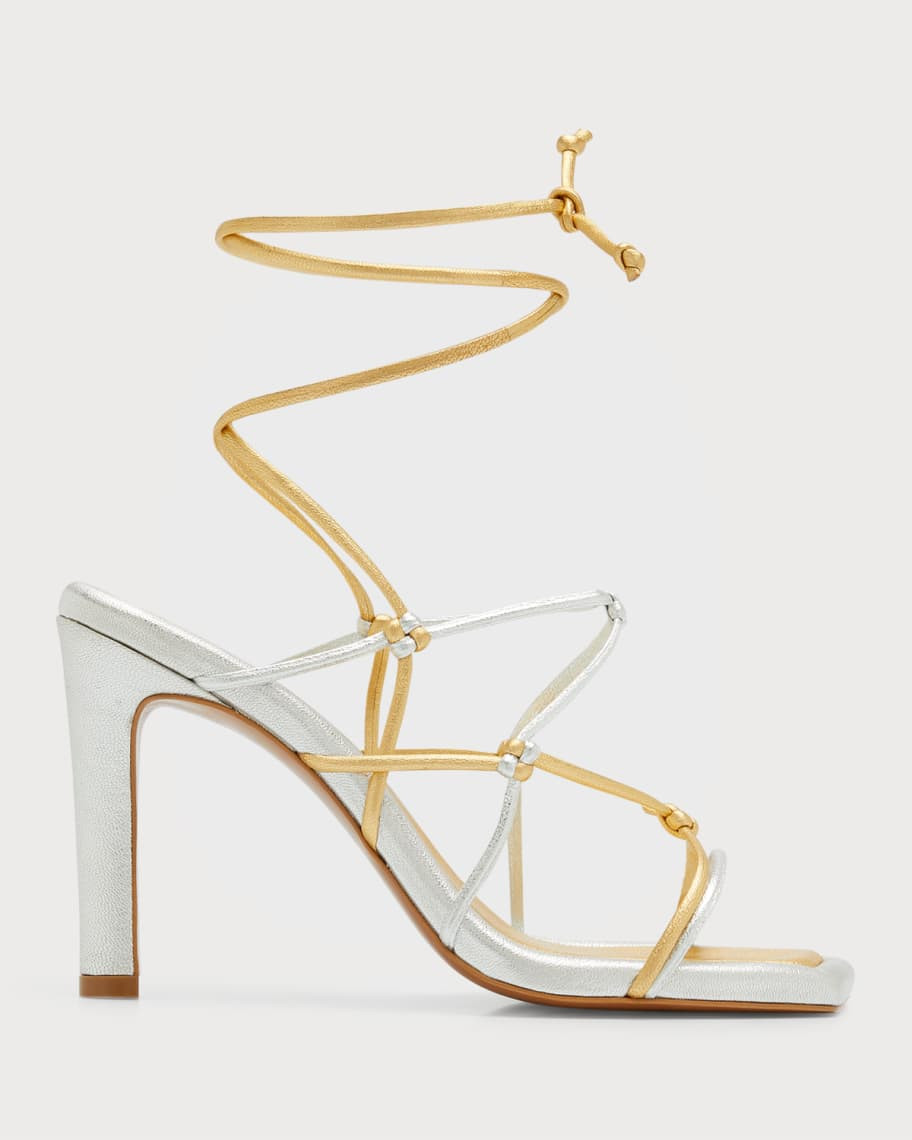 Mercedes Castillo Camille High-Heel Knotted Sandals | Neiman Marcus