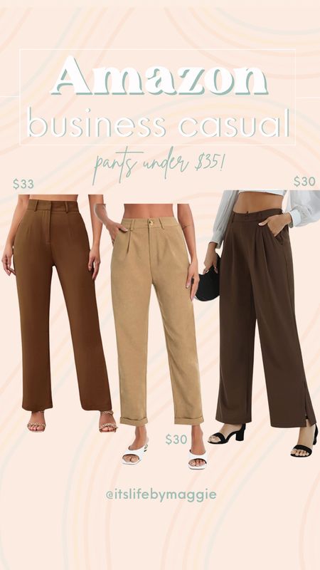 Amazon fashion business casual pants under $35!

#amazonfinds #amazonfashion #workwear #businesscasual #workpants #trousers #tailoredpants #brownpants #workoutfit

#LTKunder50 #LTKworkwear #LTKFind
