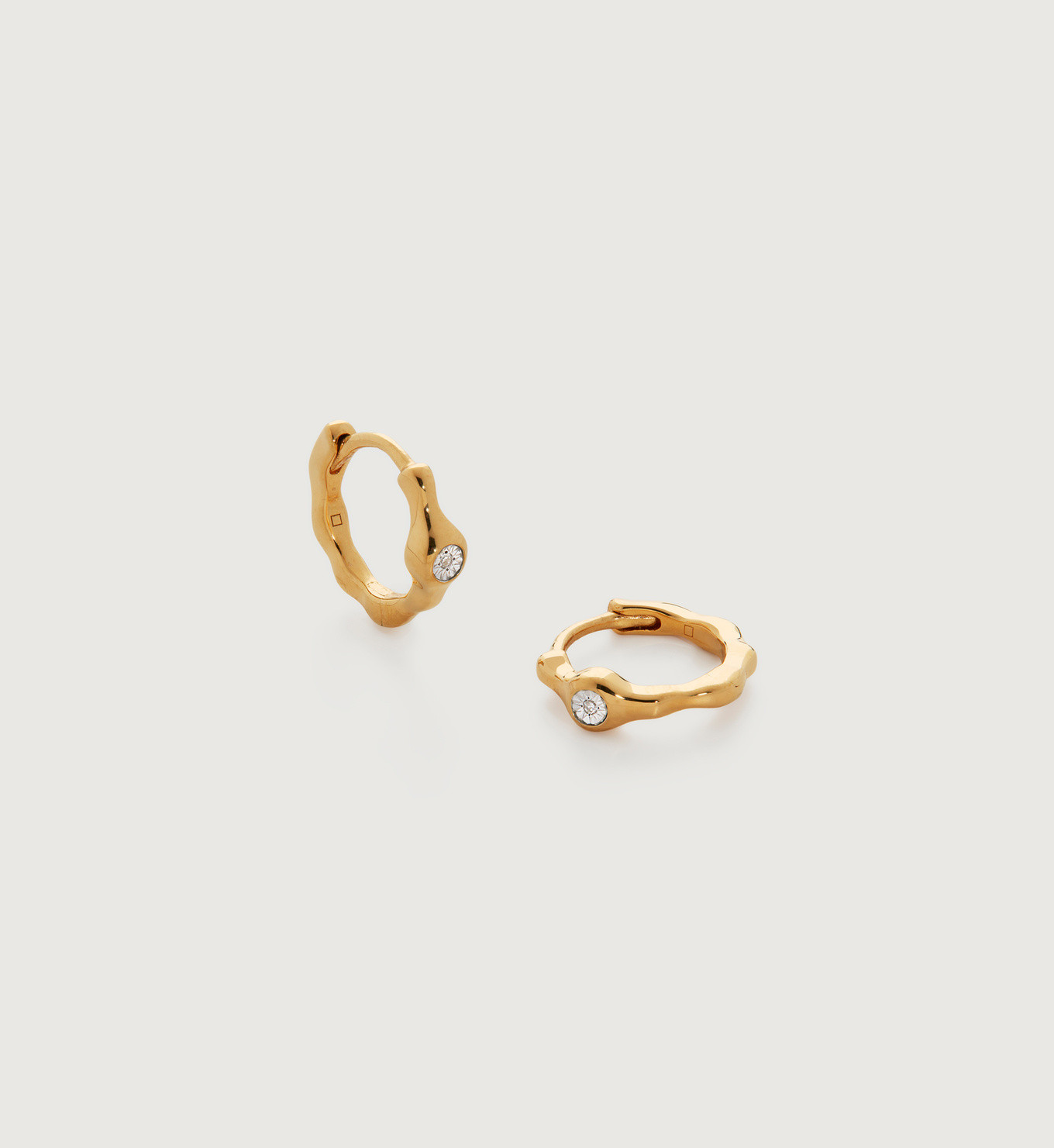 Siren Diamond Huggie Earrings | Monica Vinader (Global)