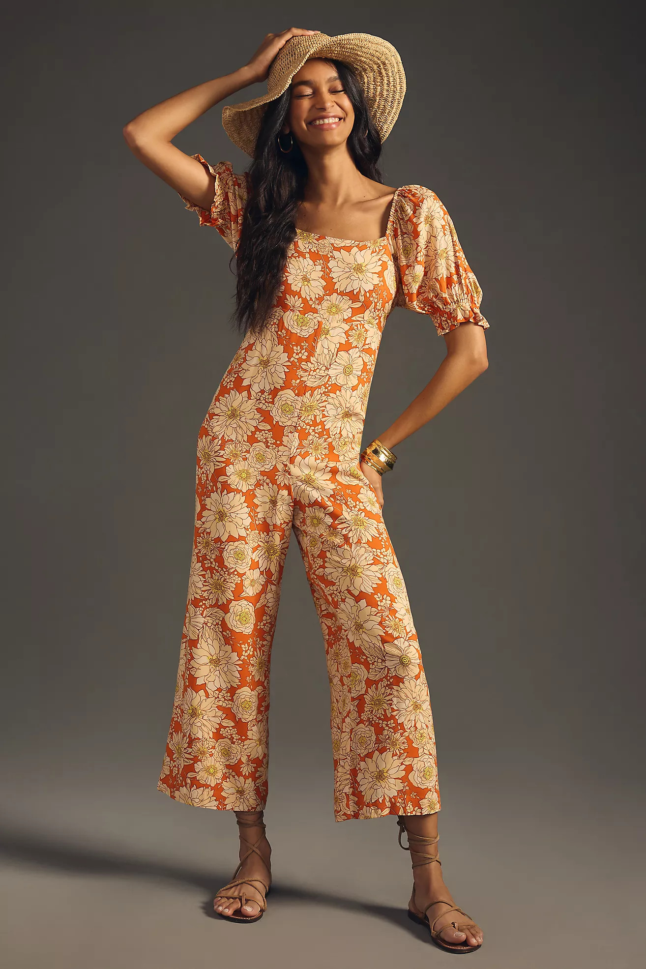 If By Sea Puff-Sleeve Jumpsuit | Anthropologie (US)