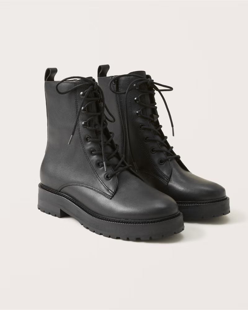 Women's Samira Combat Boots | Women's Shoes | Abercrombie.com | Abercrombie & Fitch (US)