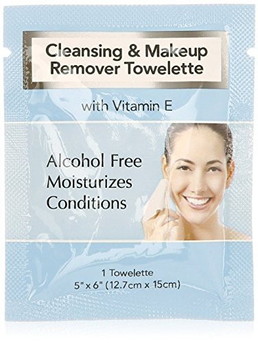 Cleansing and Makeup Remover Wipes with Vitamin E, 25 Pack (in Organza Bag) | Amazon (US)