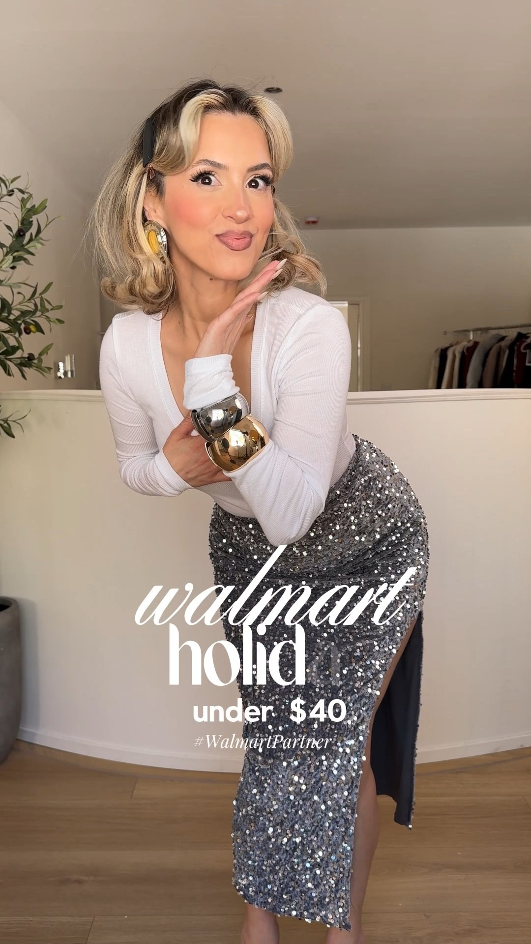 Omg these @walmart holiday looks 🙊✨ #WalmartPartner #WalmartStyle 

Theeee perfect holiday staples!!!! 
Wearing XS in skirts size down! 

#LTKootd #LTKHoliday #LTKFindsUnder50