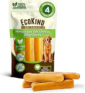 EcoKind Yak Cheese Himalayan Dog Chews, Yak Chews for Large Dogs, Long Lasting Bone for Aggressiv... | Amazon (US)