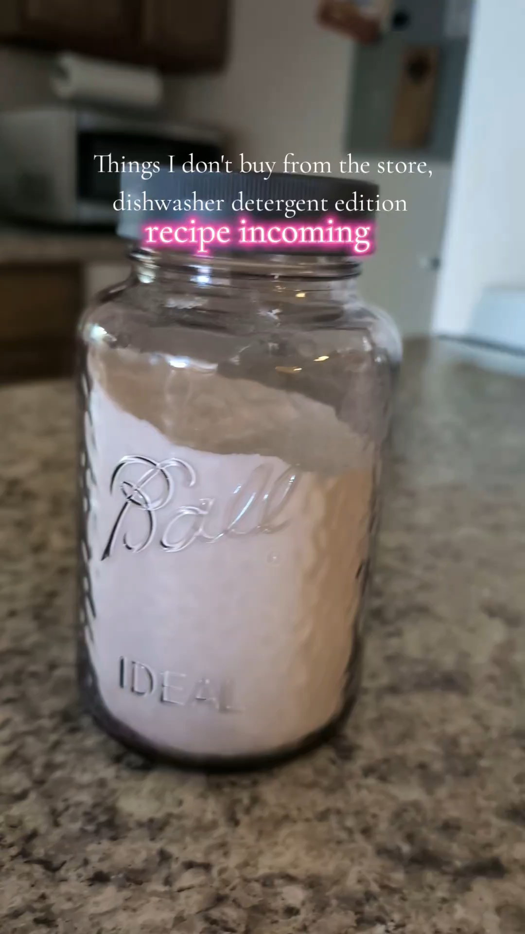 FYI- these pink jars are perfect for Valentine's day! ❤️ I stopped buying dishwasher detergent and honestly… why did no one tell me it was this easy? A few simple ingredients, works great, and my crunchy heart is happy 🤍Pinterest for the win 📌✨

#LTKValentine #LTKdayinmylife #LTKHome