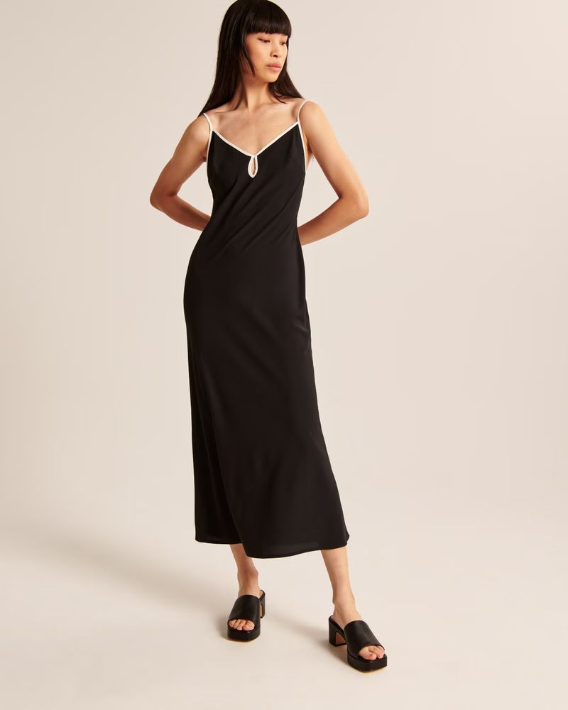 Women's Keyhole Slip Maxi Dress | Women's Dresses & Jumpsuits | Abercrombie.com | Abercrombie & Fitch (US)