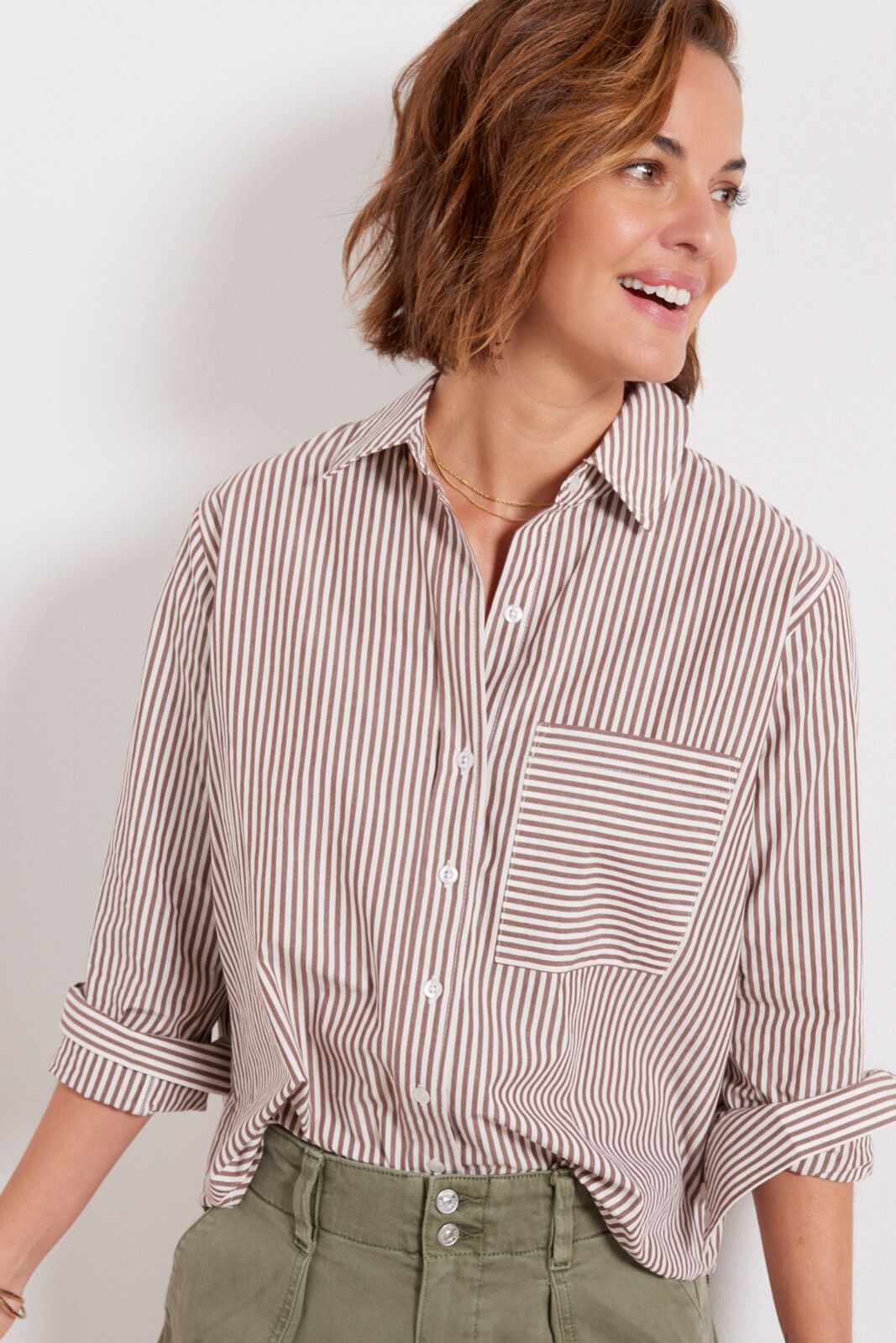 Kath Stripe Shirt | EVEREVE