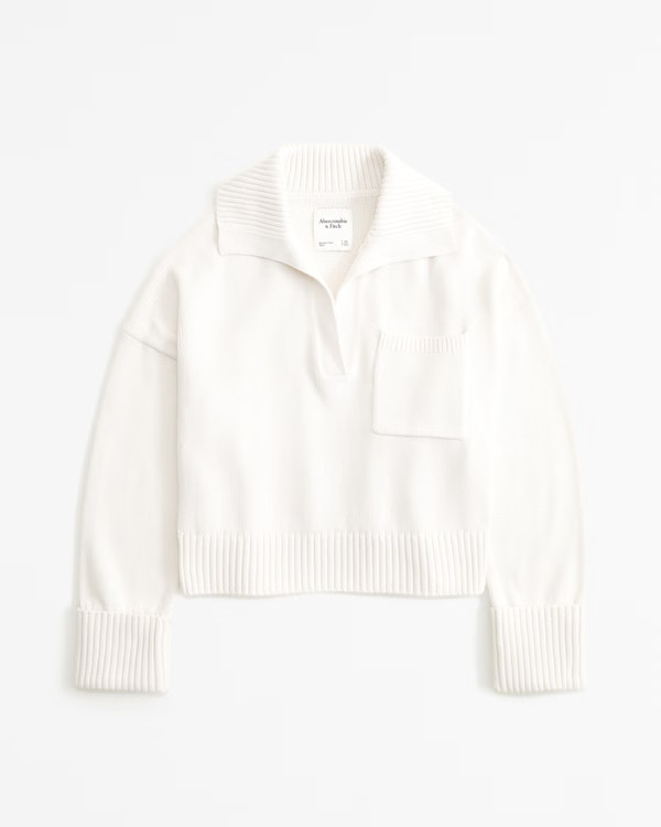 Women's Notch-Neck Sweater | Women's Tops | Abercrombie.com | Abercrombie & Fitch (US)