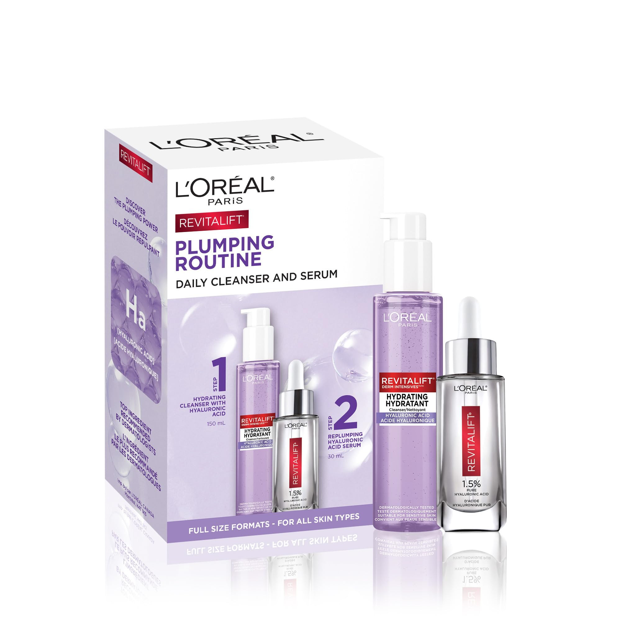 L'Oréal Paris Revitalift Hydrating Skincare Kit, Face Wash & Serum formulated with Hyaluronic Ac... | Amazon (CA)