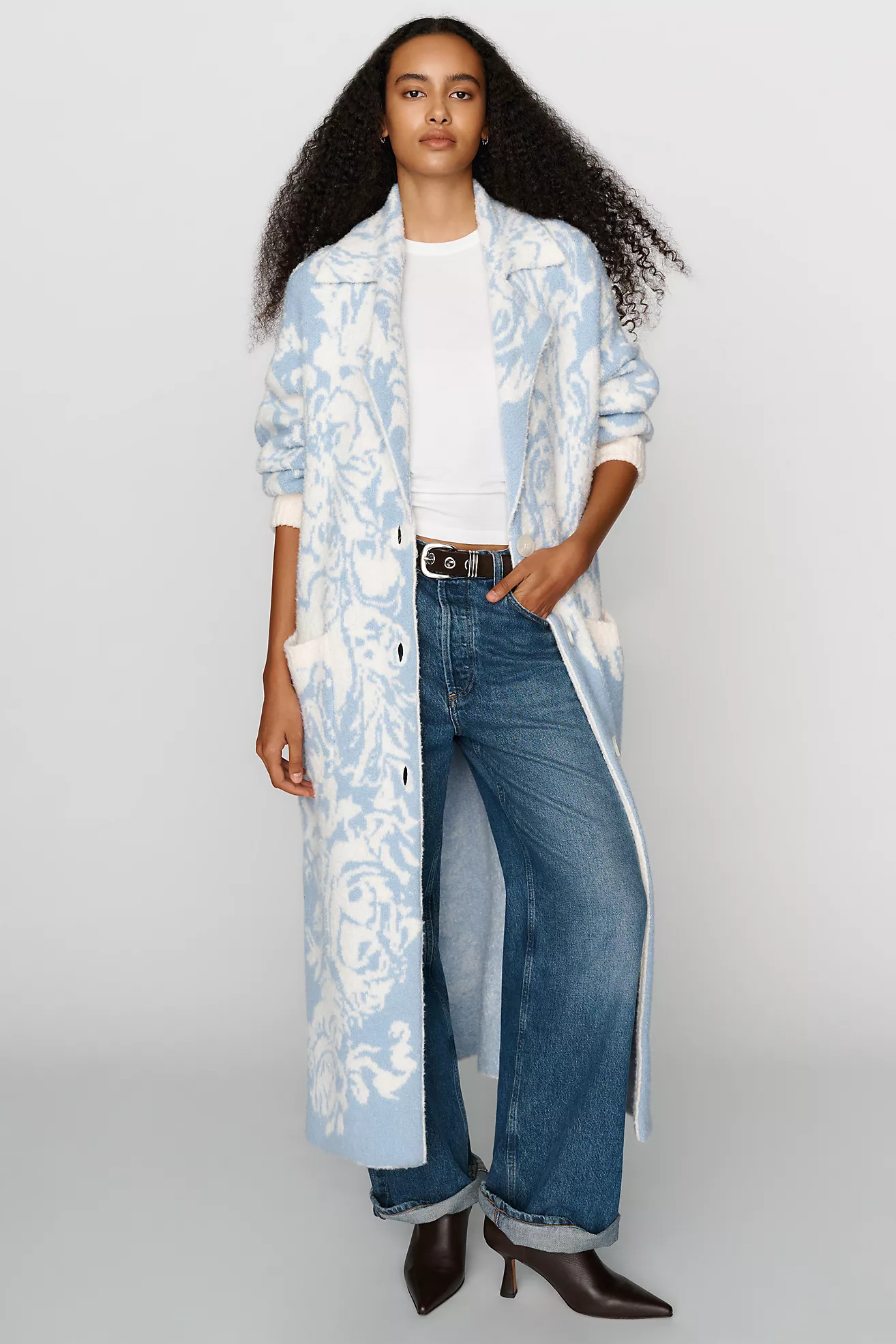 By Anthropologie Wool Blend Jacquard Duster Cardigan | Anthropologie (US)