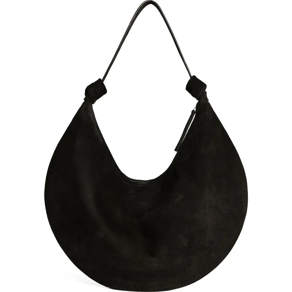 Reformation Rhea Suede Hobo Bag in Black Suede at Nordstrom | Nordstrom