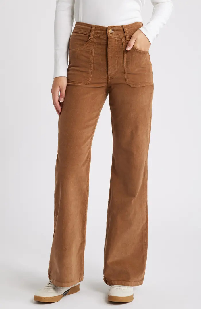 Bridget Flare Stretch Cotton Corduroy Pants | Nordstrom