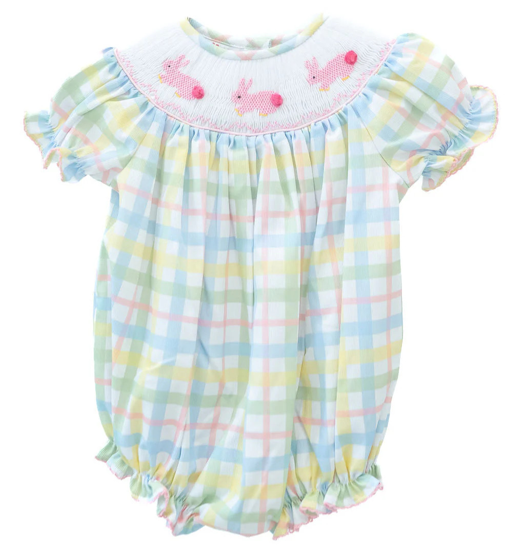 Ruth and Ralph Smocked Easter Bunnies Birdie Bubble | JoJo Mommy