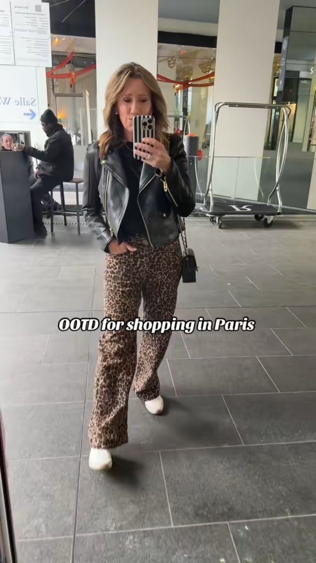 Over 50 outfit of the day for shopping in Paris ✨ these leopard jeans are so comfortable and the sweater is a great classic style.  Sneakers are also so comfy!

#LTKOver40 #LTKootd #LTKdayinmylife