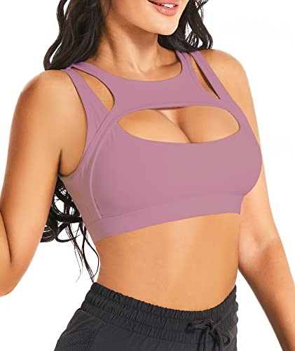 Betaven Push up Sports Bra for Women Sexy Hollow Crop Tops with Removable Cups Workout Fitness Yo... | Amazon (US)