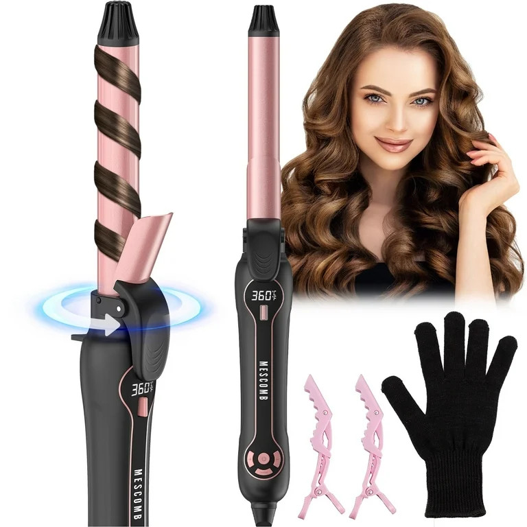 RACCOMB Automatic Rotating Curling Iron 1 Inch, Fast Hair Styling, Dual Voltage, 12 Heat Setting ... | Walmart (US)