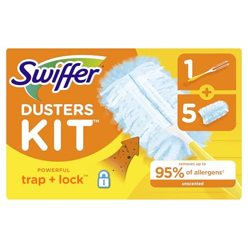 Swiffer Dusters Starter Kit, Kit Includes 1 Handle and 5 Dusters | Amazon (US)