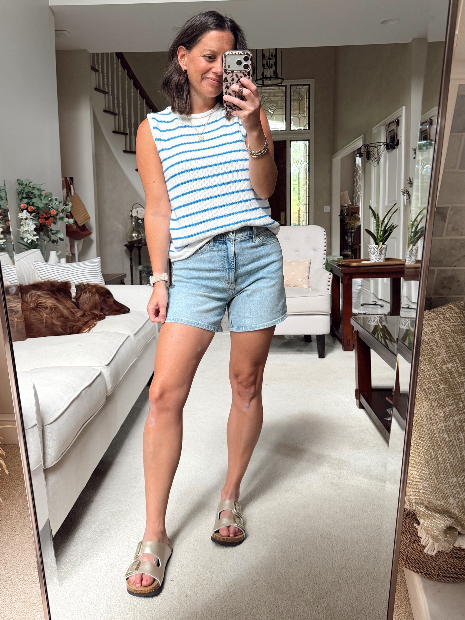 Walmart new arrivals! 

Sweater tank runs true to size, I’m wearing a small. 5 inch inseam jean shorts run true to size. I am wearing a 2.

￼

#LTKPetite #LTKOver40 #LTKSaleAlert