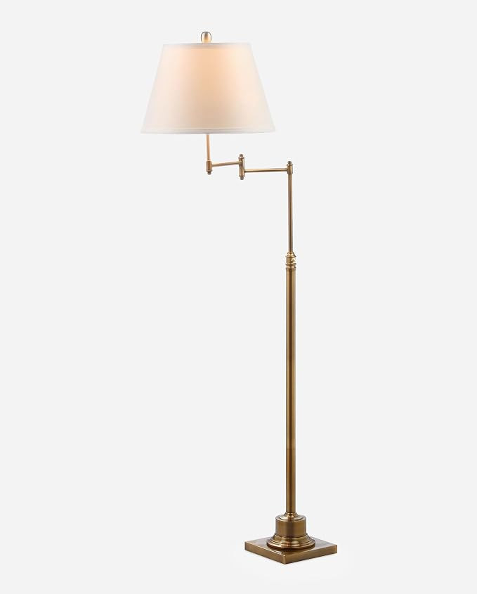 SAFAVIEH Lighting - Ingram Adjustable Swing Arm Floor Lamp, Brass Gold Traditional Standing Readi... | Amazon (US)